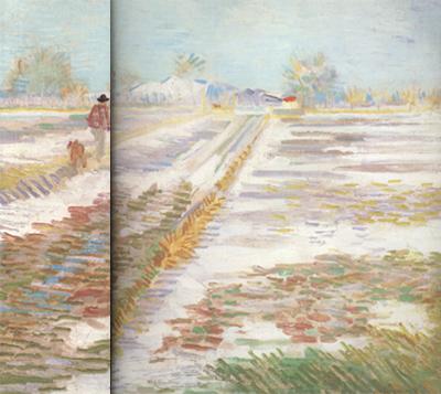 Vincent Van Gogh Landscape with Snow (nn04) oil painting picture